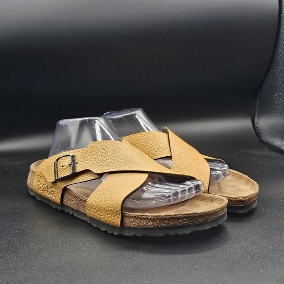 Birkenstock Birki's Dijon Crisscross Slide Sandals - Picture 3 of 10